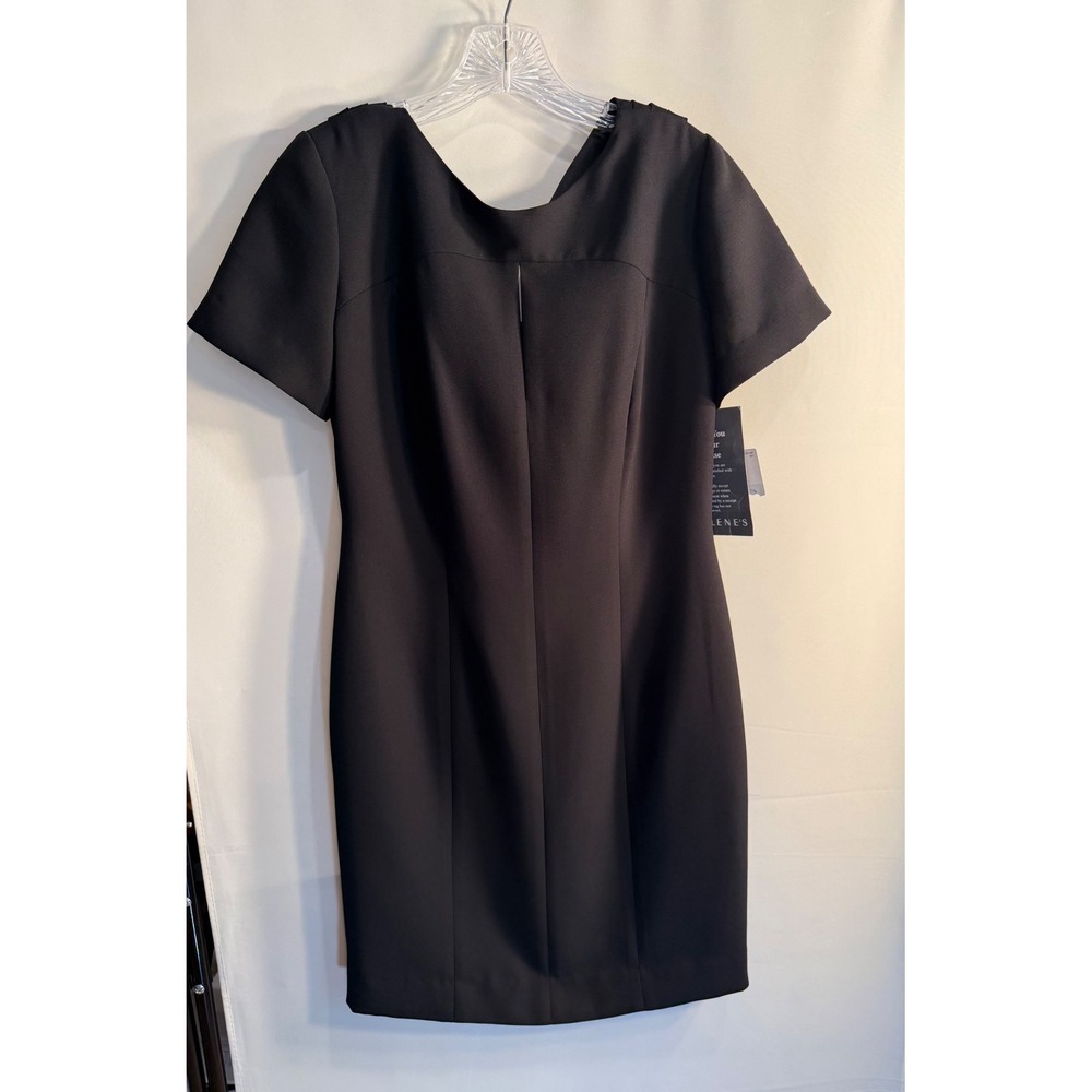 Liz Claiborne Black Cowl Back Sheath Cocktail Dress NWT Size 8